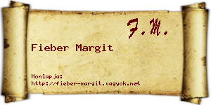 Fieber Margit névjegykártya